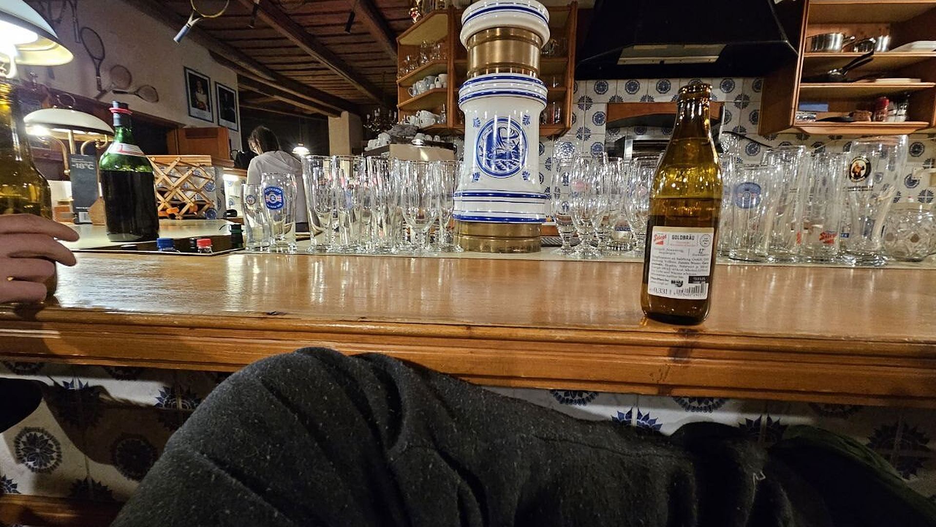 Theke im Clubheim der Tennishalle Pernitz